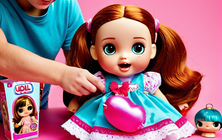 **
A vibrant, nostalgic scene depicting the first generation of LOL Surprise dolls. Focus on the simple charm of the unwrapping process with the seven layers. Children's hands eagerly peeling back the layers to reveal the doll and accessories. Emphasize the excitement and anticipation. Style: Bright, colorful, and reminiscent of early 2010s toy commercials.
**